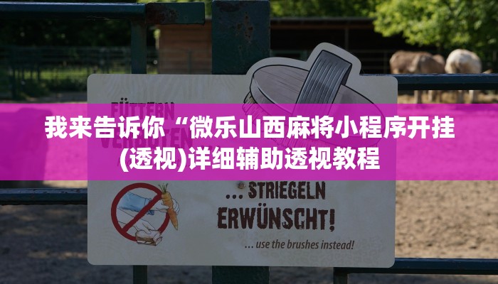 我来告诉你“微乐山西麻将小程序开挂(透视)详细辅助透视教程