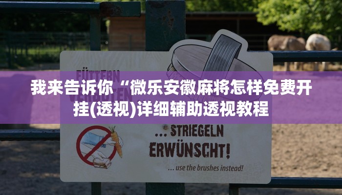 我来告诉你“微乐安徽麻将怎样免费开挂(透视)详细辅助透视教程