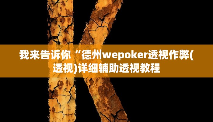 实测辅助”wepokerplus透视挂辅助教程”(详细开挂教程)