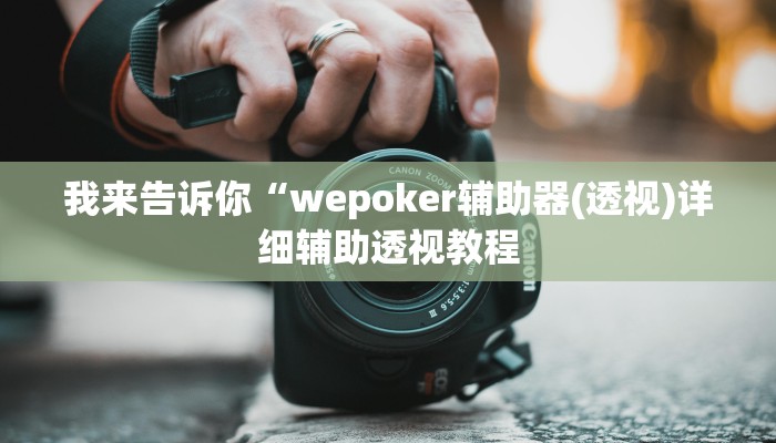实测辅助”德州局wepoker透视作弊挂方法”(详细开挂教程)