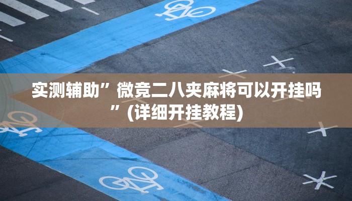 实测辅助”微竞二八夹麻将可以开挂吗”(详细开挂教程)