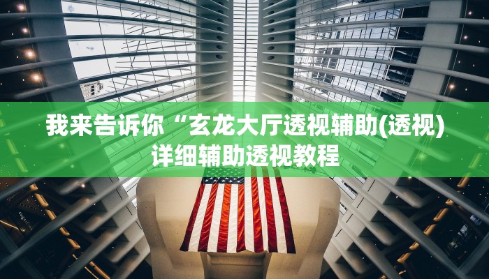 我来告诉你“玄龙大厅透视辅助(透视)详细辅助透视教程