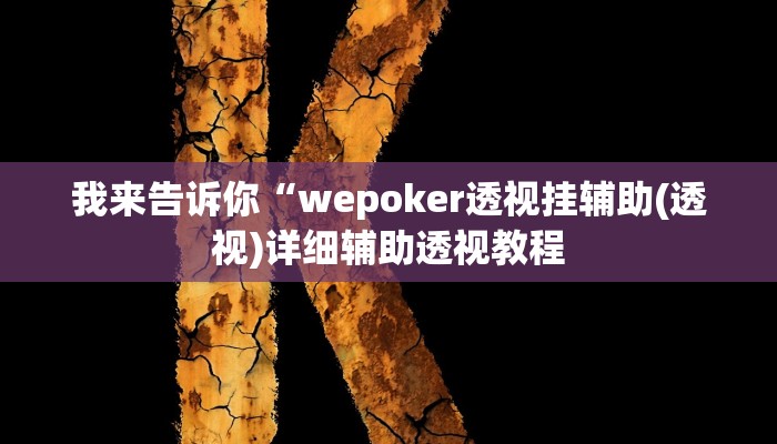 我来告诉你“开心十三张辅助挂(透视)详细辅助透视教程