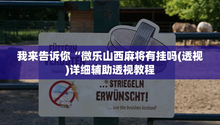我来告诉你“微乐山西麻将有挂吗(透视)详细辅助透视教程