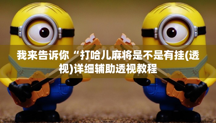 我来告诉你“打哈儿麻将是不是有挂(透视)详细辅助透视教程