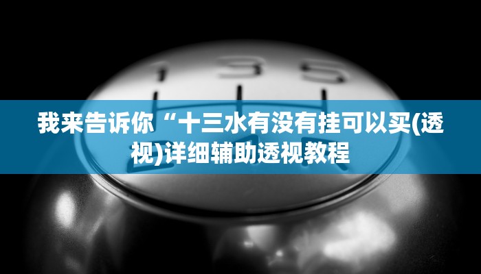 我来告诉你“十三水有没有挂可以买(透视)详细辅助透视教程