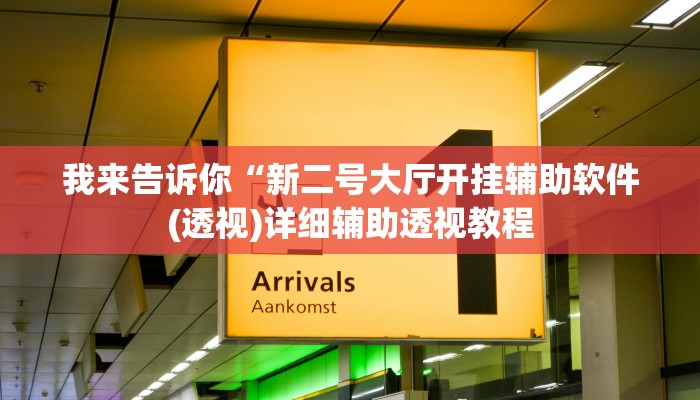 我来告诉你“新二号大厅开挂辅助软件(透视)详细辅助透视教程
