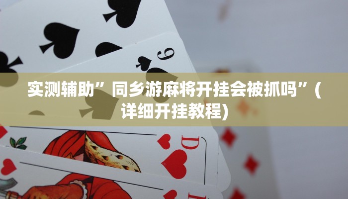 实测辅助”同乡游麻将开挂会被抓吗”(详细开挂教程)