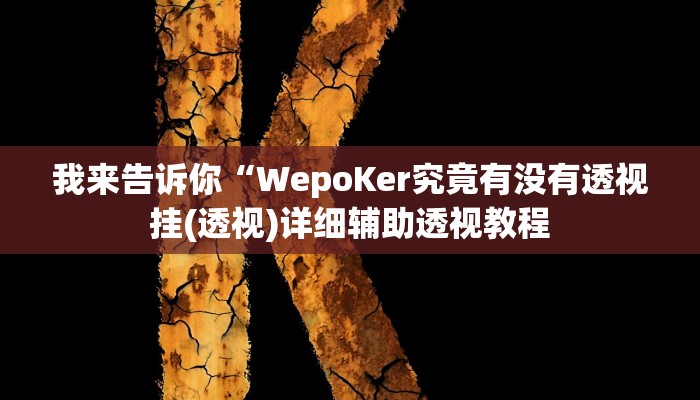 我来告诉你“WepoKer究竟有没有透视挂(透视)详细辅助透视教程