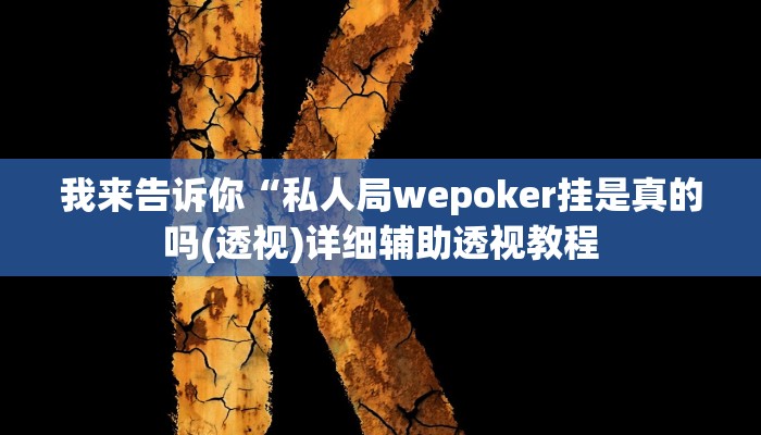 我来告诉你“私人局wepoker挂是真的吗(透视)详细辅助透视教程