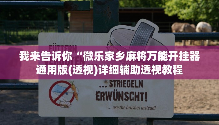 我来告诉你“微乐家乡麻将万能开挂器通用版(透视)详细辅助透视教程