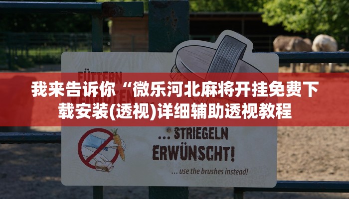 我来告诉你“微乐河北麻将开挂免费下载安装(透视)详细辅助透视教程
